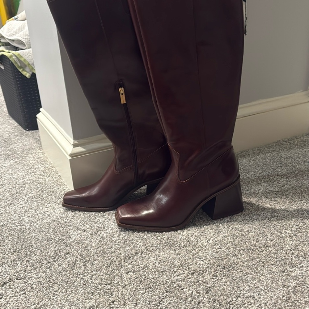 Vince Camuto dark Mahogany Sangetti Heeled Boots Knee-High